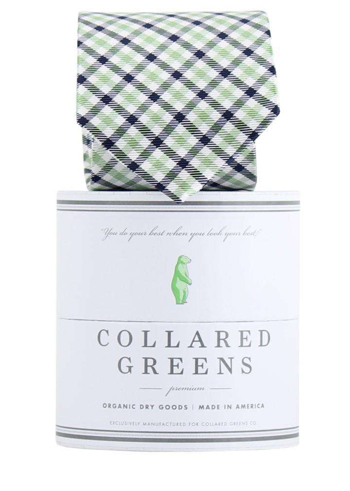 The Mitchell Tie in Green/Blue by Collared Greens - Country Club Prep