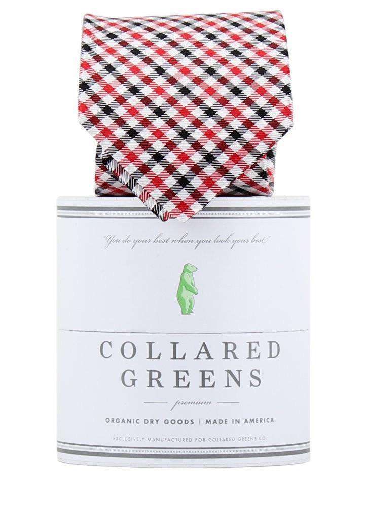 The Mitchell Tie in Red/Black by Collared Greens - Country Club Prep