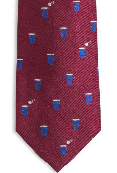 The Splash Collegiate Tie in Chianti Red by Southern Tide - Country Club Prep