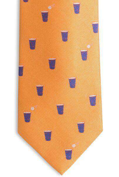 The Splash Collegiate Tie in Rocky Top Orange by Southern Tide - Country Club Prep