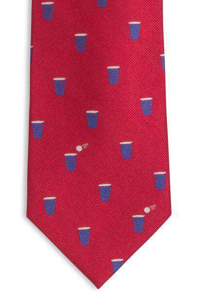 The Splash Collegiate Tie in Varsity Red by Southern Tide - Country Club Prep