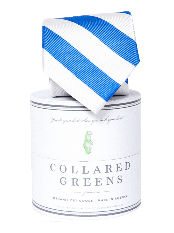The Torrey Tie in Royal Blue and White by Collared Greens - Country Club Prep