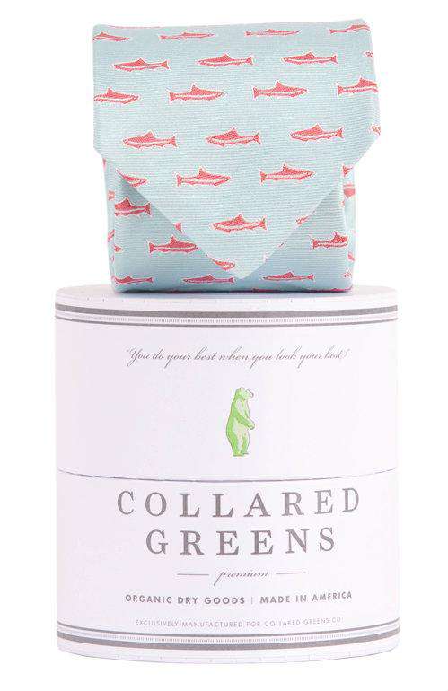 Trout Tie in Sea Green by Collared Greens - Country Club Prep