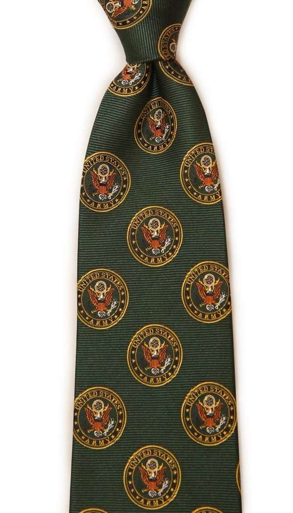 U.S. Army Neck Tie in Hunter Green by Dogwood Black - Country Club Prep