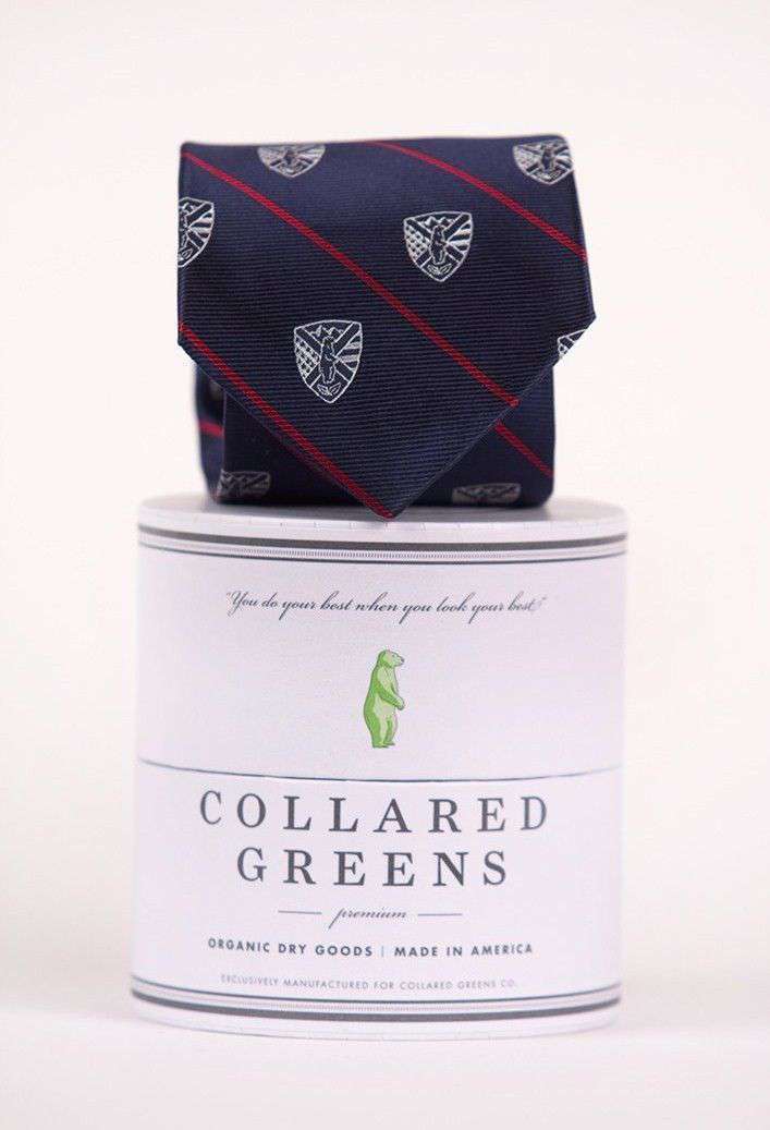 USA CG Crest Necktie in Red, White, and Blue by Collared Greens - Country Club Prep