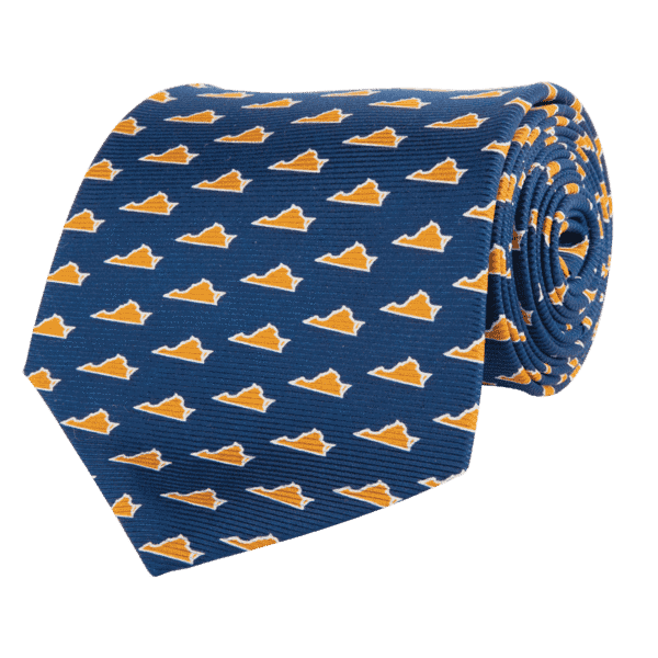 Virginia Charlottesville Gameday Tie in Navy by State Traditions and Southern Proper - Country Club Prep