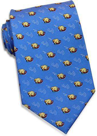 Water Dogs Tie in Blue by Bird Dog Bay - Country Club Prep