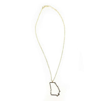 Georgia Silhouette Necklace in Gold by Country Club Prep - Country Club Prep