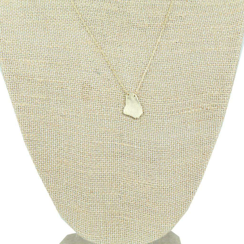 Georgia State Pendant Necklace in Gold by Country Club Prep - Country Club Prep