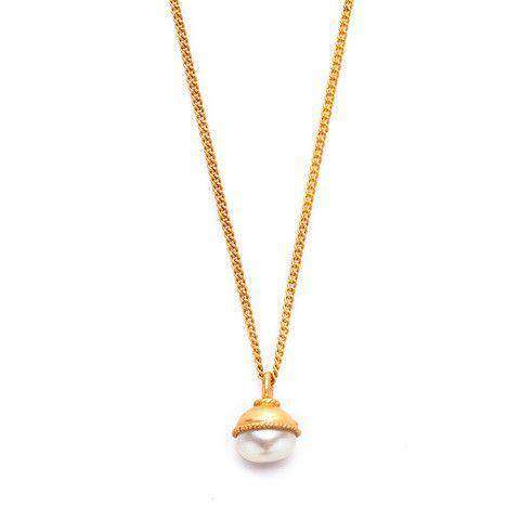 Gigi Gold Pearl Necklace by Julie Vos - Country Club Prep