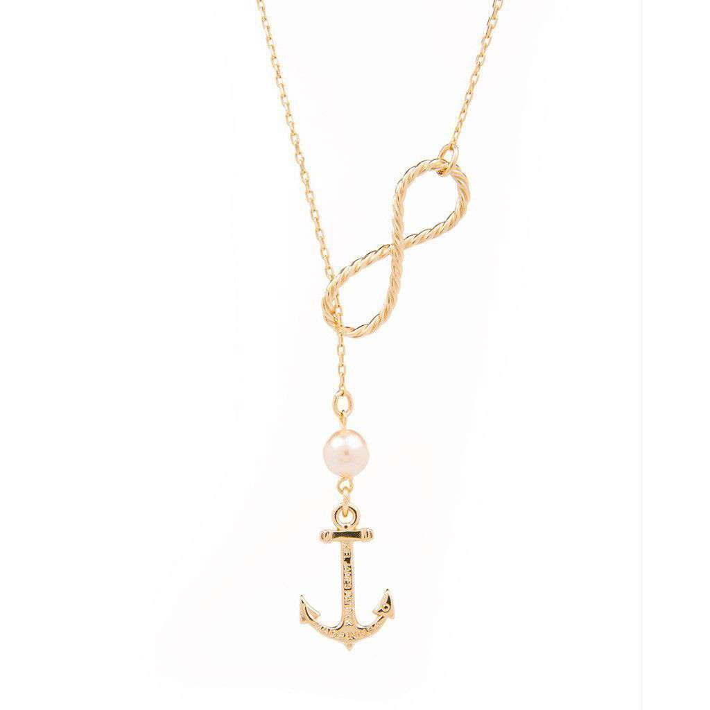 Infinity Anchor Necklace in Gold by Kiel James Patrick - Country Club Prep