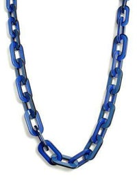 Lovely Link Necklace in Cobalt Blue by Zenzii - Country Club Prep