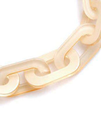 Lovely Link Necklace in Cream by Zenzii - Country Club Prep