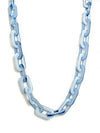 Lovely Link Necklace in Light Blue by Zenzii - Country Club Prep