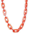 Lovely Link Necklace in Orange by Zenzii - Country Club Prep