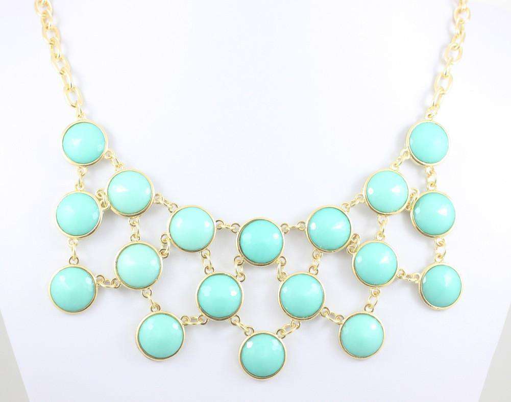 Maxwell Bib Necklace in Turquoise by Caroline Hill - Country Club Prep