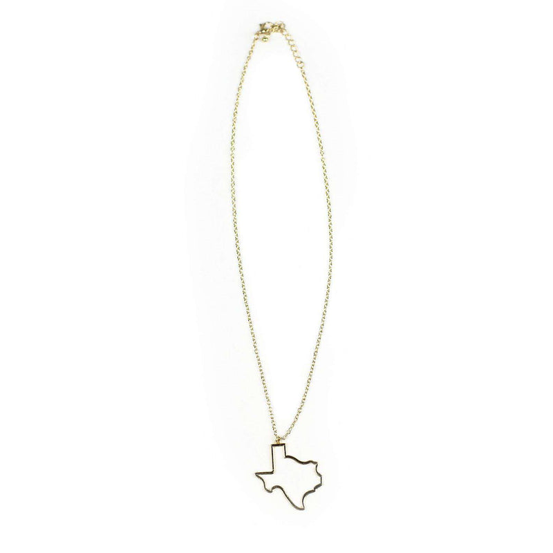 Texas Silhouette Necklace in Gold by Country Club Prep - Country Club Prep