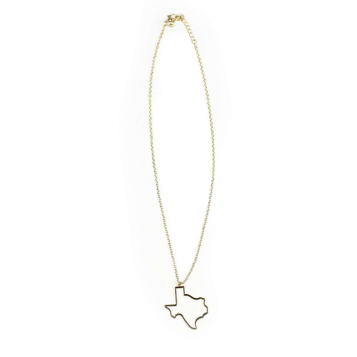 Texas Silhouette Necklace in Gold by Country Club Prep - Country Club Prep