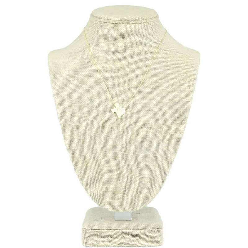 Texas State Pendant Necklace in Gold by Country Club Prep - Country Club Prep