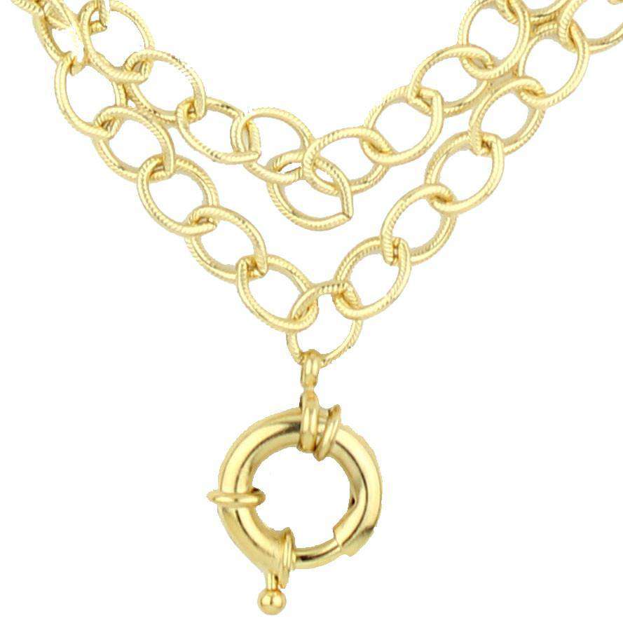 The Greenwich Necklace in Gold by Moon and Lola - Country Club Prep