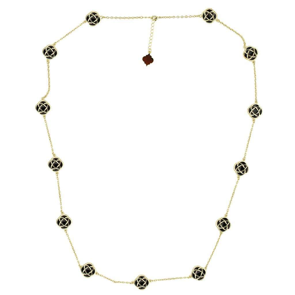 The Murphy Necklace in Gold and Black by Fornash - Country Club Prep