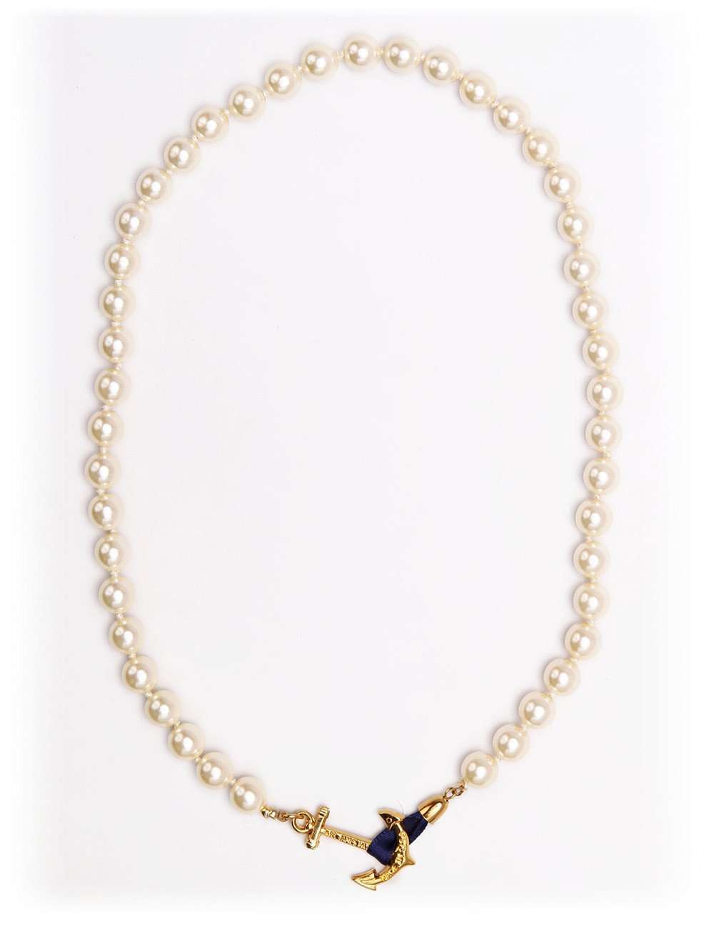 Valerie Pearl Anchor Necklace by Kiel James Patrick - Country Club Prep