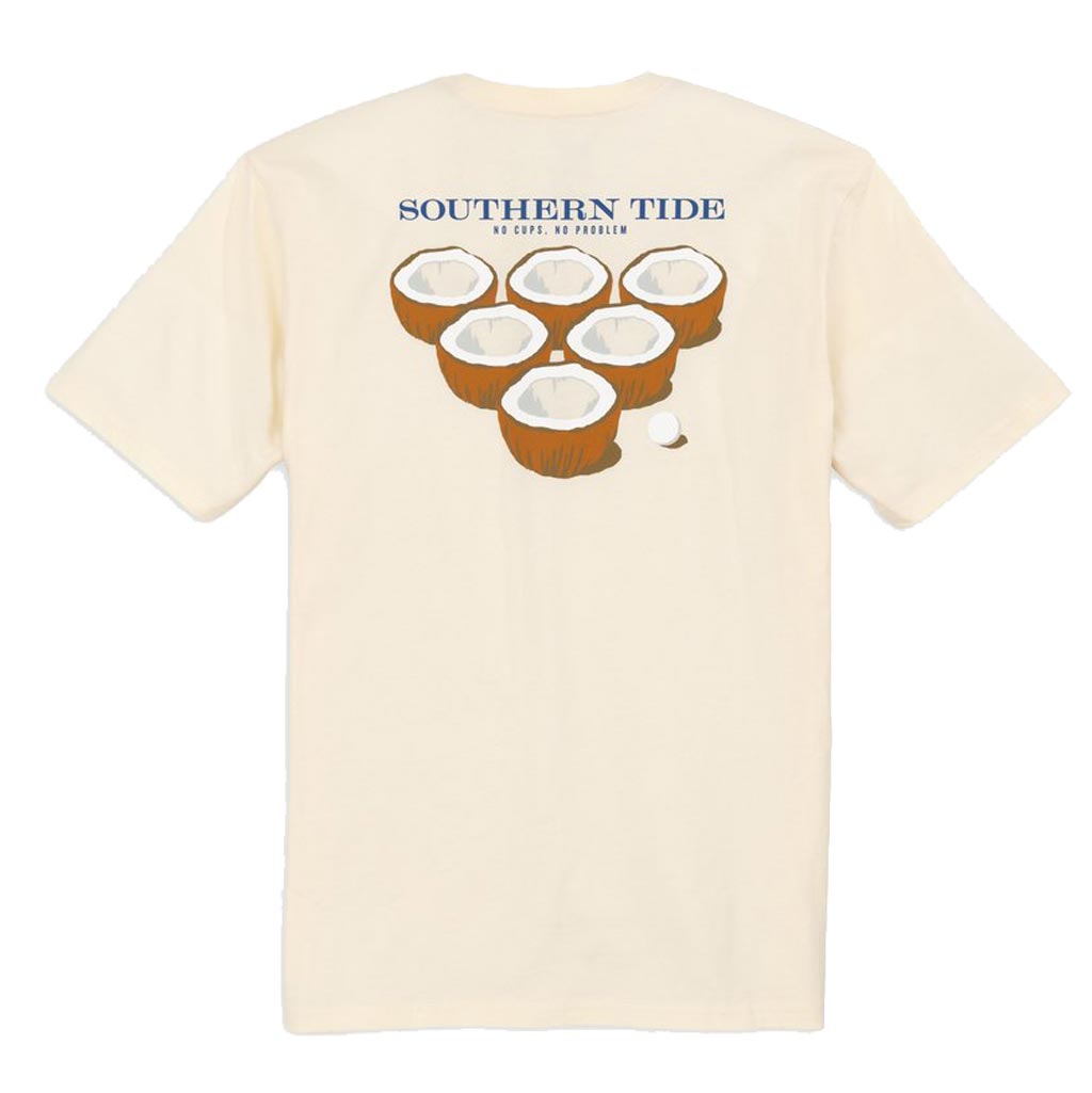 No Cups, No Problems Tee Shirt in Ivory by Southern Tide - Country Club Prep