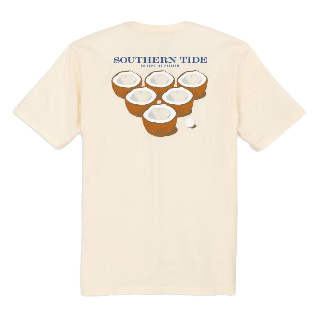 No Cups, No Problems Tee Shirt in Ivory | Southern Tide – Country Club Prep