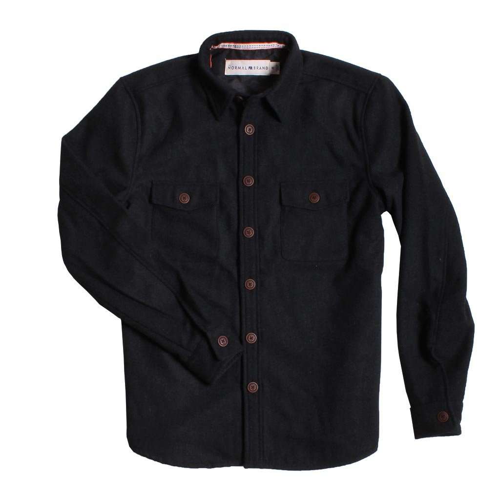 The Normal Brand Senior Wool Shirt Jacket in Navy – Country Club Prep