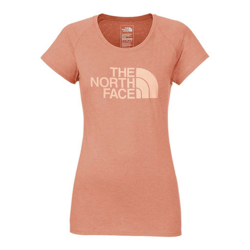 Women's Short Sleeve Scoop Neck Tee in Burnt Coral Heather by The North Face - Country Club Prep
