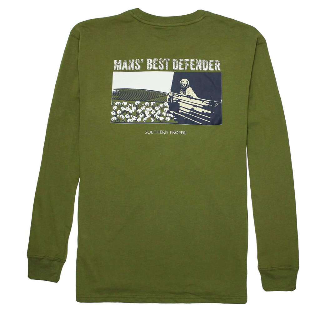 Long Sleeve Man's Best Defender Tee by Southern Proper - Country Club Prep