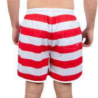 Old Glories Swim Trunks in Red, White, and Blue by Rowdy Gentleman - Country Club Prep