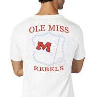 Ole Miss Flag Tee Shirt in White by Southern Tide - Country Club Prep