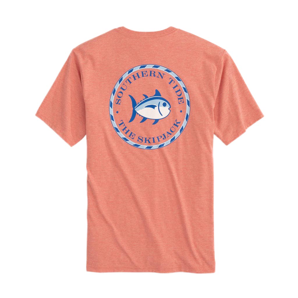 Original Skipjack Circle Heathered Short Sleeve Tee Shirt by Southern Tide - Country Club Prep