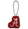 Alabama Needlepoint Christmas Ornament in Red by Smathers & Branson - Country Club Prep