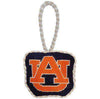 Auburn Needlepoint Christmas Ornament in Navy by Smathers & Branson - Country Club Prep