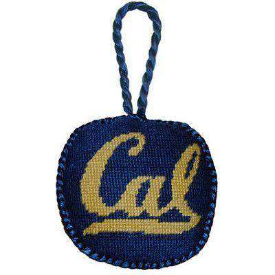 California Berkeley Needlepoint Christmas Ornament in Navy by Smathers & Branson - Country Club Prep