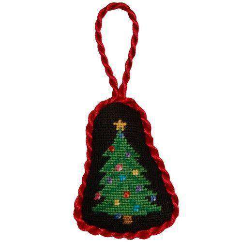 Christmas Tree Needlepoint Christmas Ornament in Black by Smathers & Branson - Country Club Prep