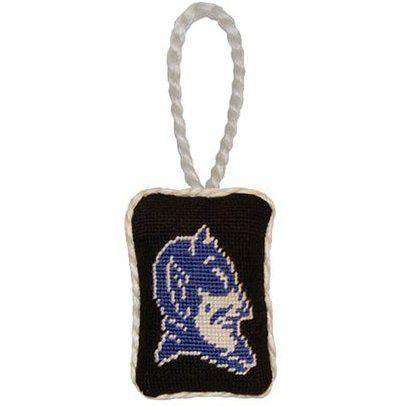 Duke Needlepoint Christmas Ornament in Black by Smathers & Branson - Country Club Prep