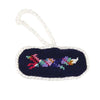 Longshanks Needlepoint Christmas Ornament in Navy by Smathers & Branson - Country Club Prep