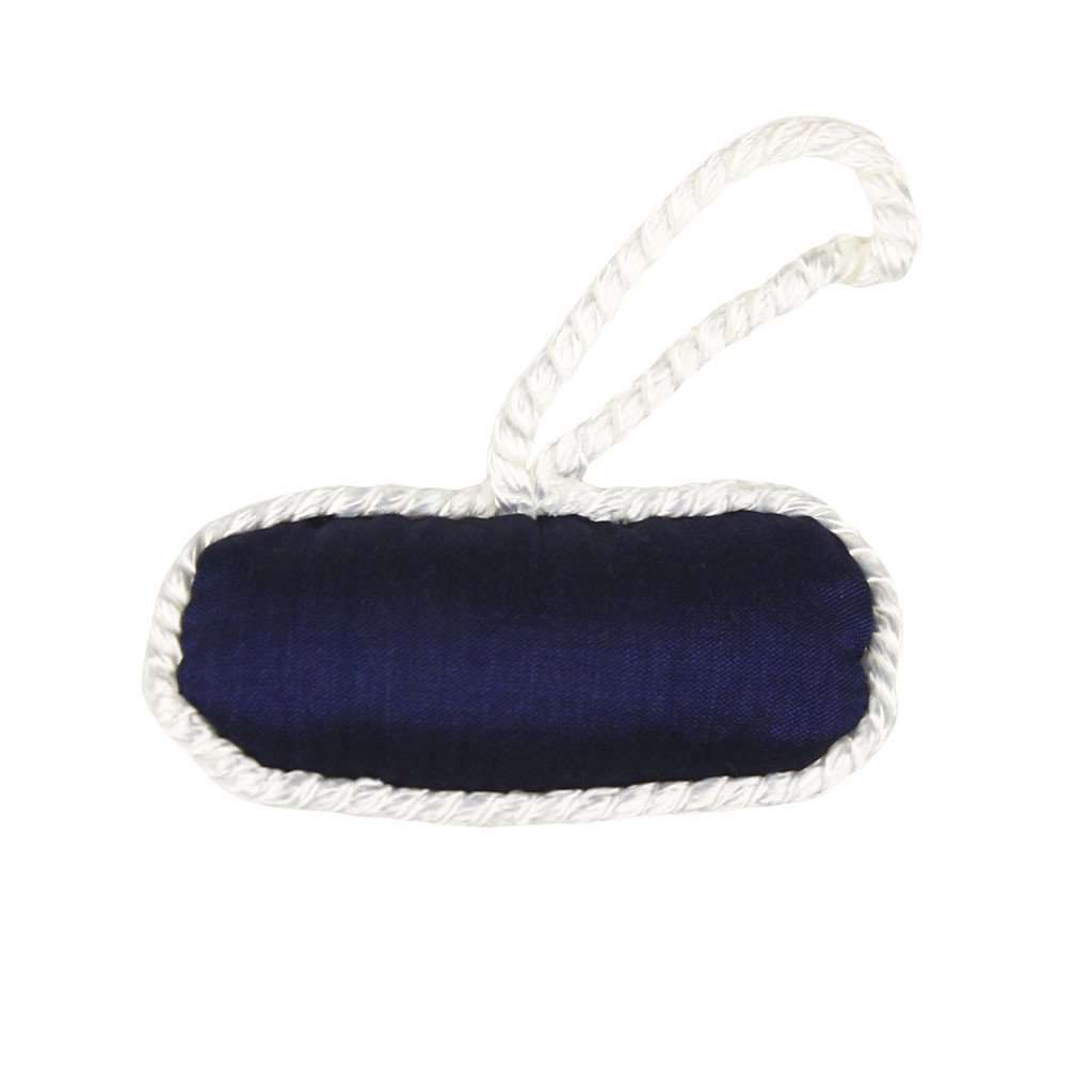Longshanks Needlepoint Christmas Ornament in Navy by Smathers & Branson - Country Club Prep