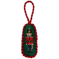 Nutcracker Needlepoint Christmas Ornament in Green by Smathers & Branson - Country Club Prep