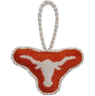 Texas Needlepoint Christmas Ornament in Burnt Orange by Smathers & Branson - Country Club Prep