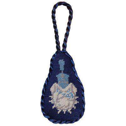 The Citadel Needlepoint Christmas Ornament in Navy by Smathers & Branson - Country Club Prep