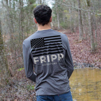 Flag Logo Long Sleeve Tee by Fripp Outdoors - Country Club Prep