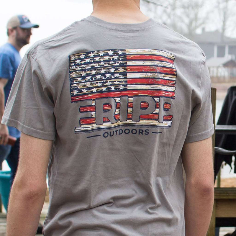 Wood Flag T-Shirt by Fripp Outdoors - Country Club Prep