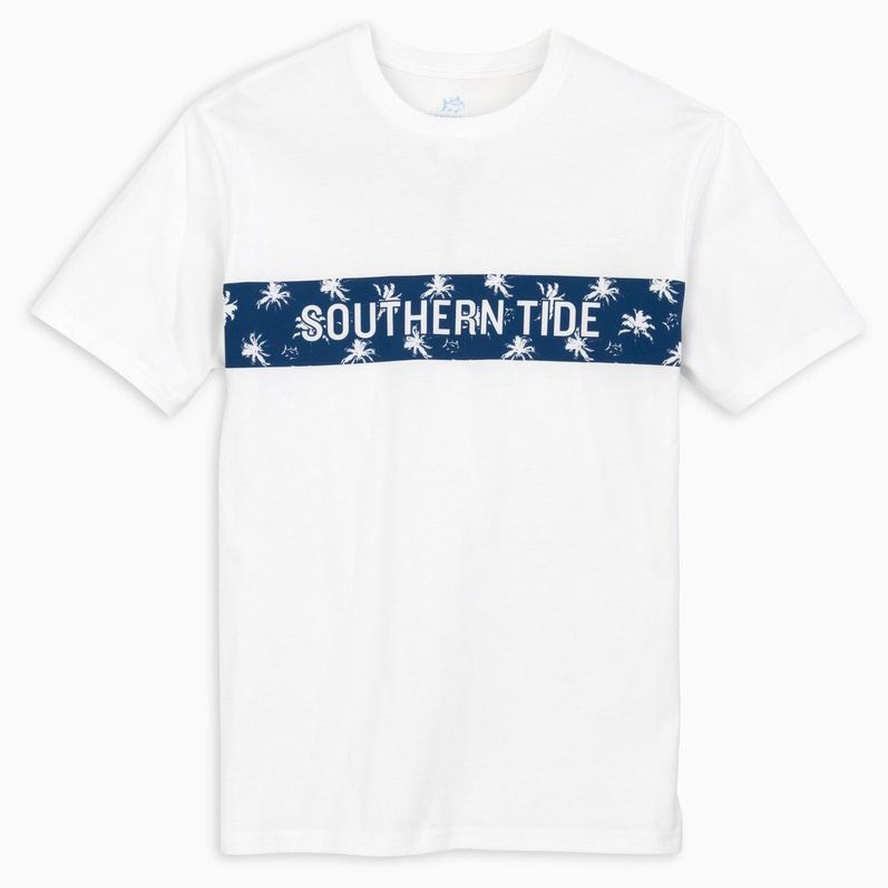Palmetto Chest Stripe Tee Shirt by Southern Tide - Country Club Prep