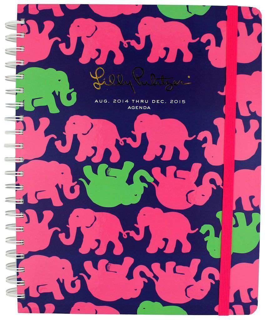 17 Month Jumbo Agenda in Tusk in Sun by Lilly Pulitzer - Country Club Prep