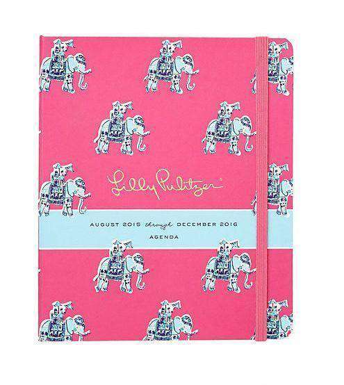 17 Month Large 2016 Covered Spiral Agenda in Bazaar by Lilly Pulitzer - Country Club Prep