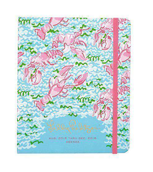 17 Month Large 2016 Covered Spiral Agenda in Lobstah Roll by Lilly Pulitzer - Country Club Prep